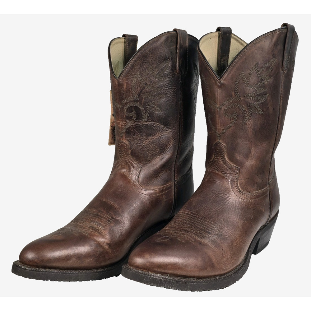 Laredo Authentic Western Boots Mens Distressed Tan/Brown Work Boots Size 13EW